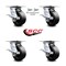 Service Caster 5 Inch Glass Filled Nylon Caster Set with Roller Bearing 4 Brake 2 Swivel Lock SCC-35S520-GFNR-SLB-BSL-2-SLB-2 - alternate 2